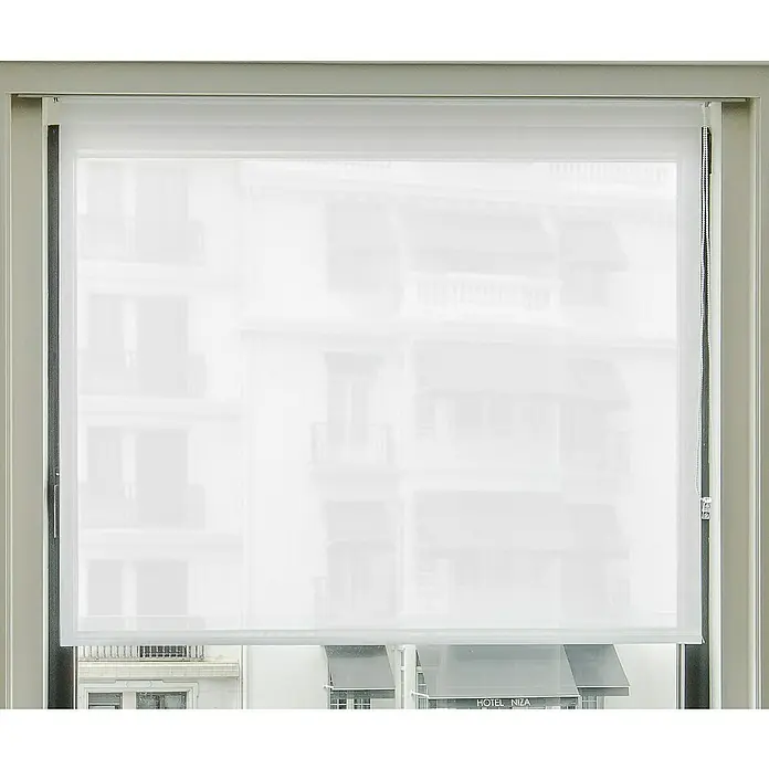 Estor enrollable Bahamas - An x Al: 180 x 250 cm, Blanco - Primer plano