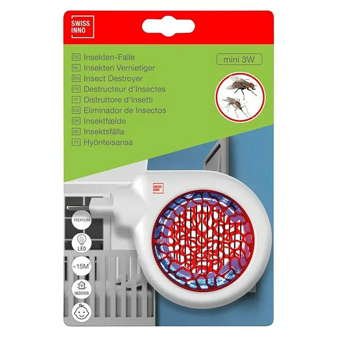 Swissinno Insektenvernichter LED Indoor - 3 W, Wirkungsbereich: 15 m² - Vorderansicht