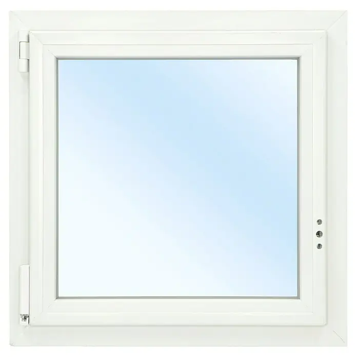 Solid Elements Kunststofffenster Classic Line - B x H: 90 x 90 cm, DIN Anschlag: Links, Weiß - Vorderansicht