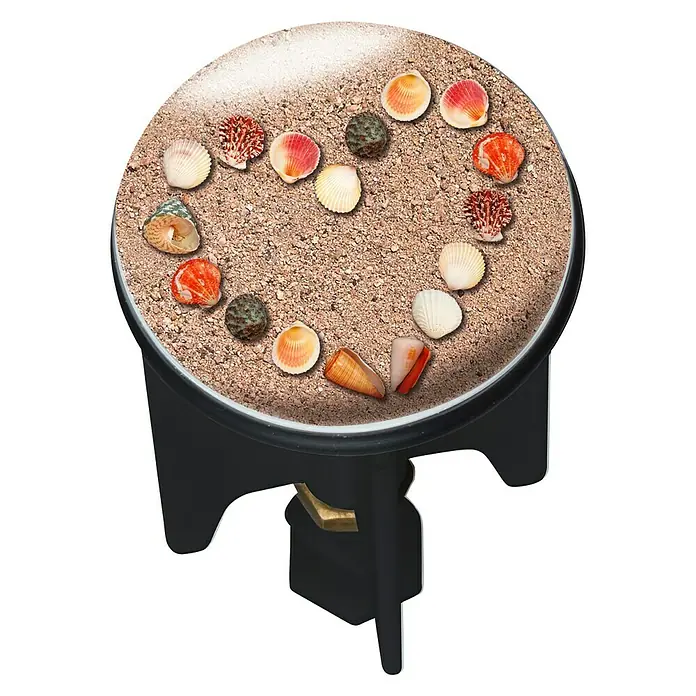 Wenko Design-Excenterstopfen Pluggy Heartbeach - Heartbeach, Durchmesser: 3,9 cm - Vorderansicht