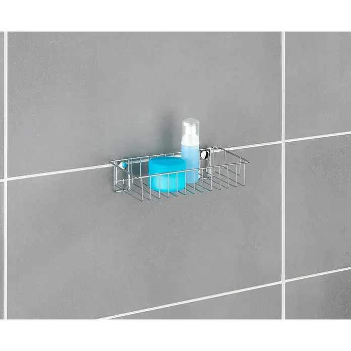 Wenko Classic Duschkorb - L x B x H: 14 x 24 x 6,5 cm, Edelstahl, Verchromt - Stimmungsaufnahme