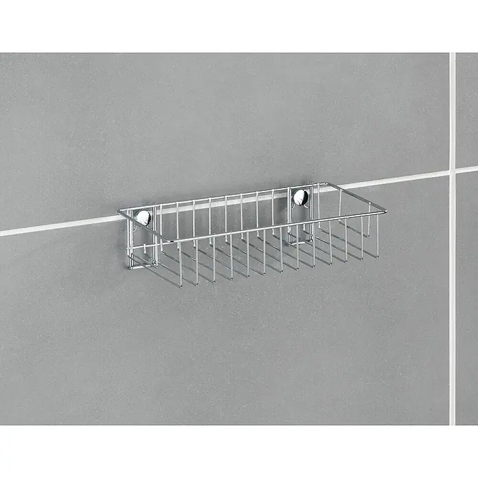 Wenko Classic Duschkorb - L x B x H: 14 x 24 x 6,5 cm, Edelstahl, Verchromt - Stimmungsaufnahme