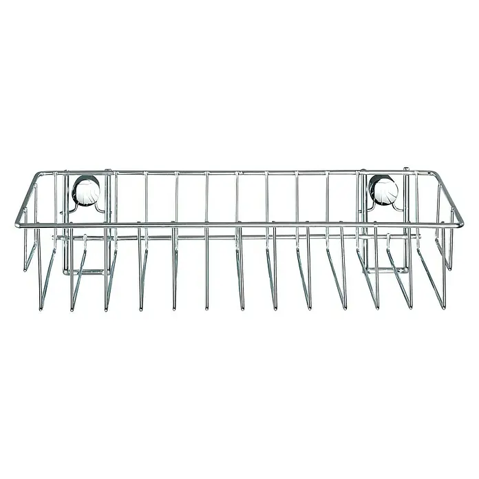 Wenko Classic Duschkorb - L x B x H: 14 x 24 x 6,5 cm, Edelstahl, Verchromt - Vorderansicht