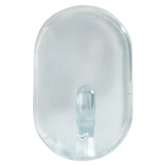 Wenko Handtuchhaken - 3 Stk., Transparent, Kunststoff - Vorderansicht