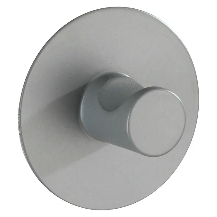 Wenko Handtuchhaken Savona Blister - 1 Stk., Grau, Edelstahl - Diagonale Ansicht