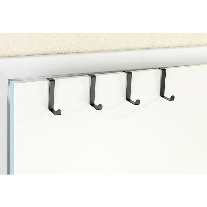 Wenko Türhaken - 4 Stk., Metall, Schwarz - Detailaufnahme