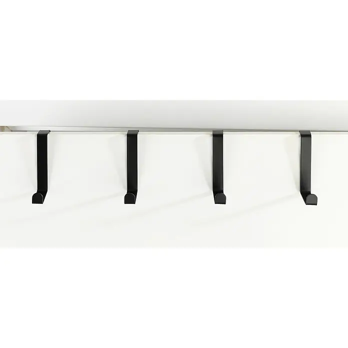 Wenko Türhaken - 4 Stk., Metall, Schwarz - Detailaufnahme