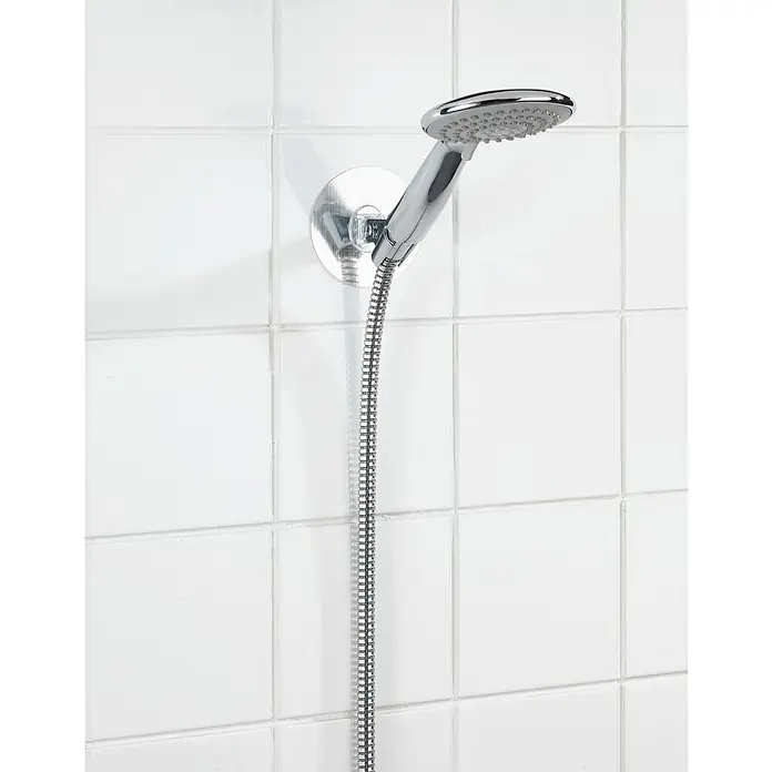 Wenko Brausehalter Static-Loc® Osimo - Kunststoff, Silber - Detailaufnahme