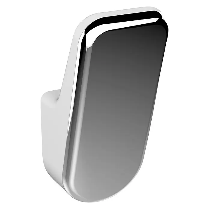 Wenko Handtuchhaken Sila - 2 Stk., Silber, Kunststoff - Diagonale Ansicht