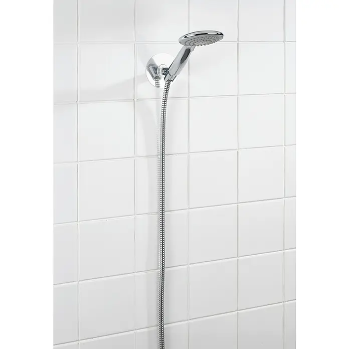 Wenko Brausehalter Static-Loc® Osimo - Kunststoff, Silber - Detailaufnahme
