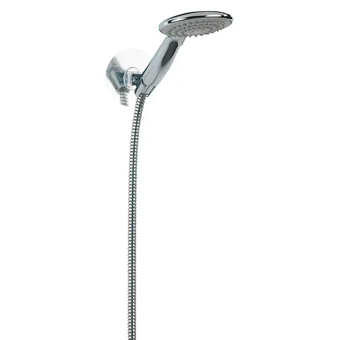 Wenko Brausehalter Static-Loc® Osimo - Kunststoff, Silber - Diagonale Ansicht
