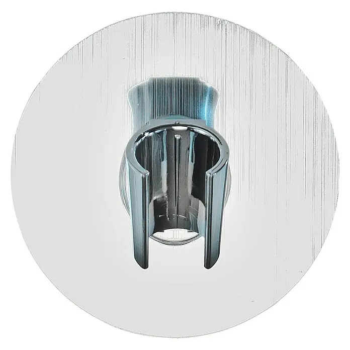 Wenko Brausehalter Static-Loc® Osimo - Kunststoff, Silber - Vorderansicht