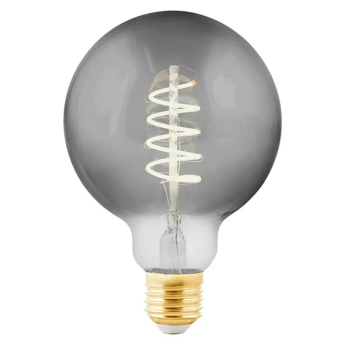 Eglo Ledlamp E27 - 4 W, 100 lm, Rond, Lichtkleur: Warm wit, Transparant/zwart, Lengte: 140 mm - Vooraanzicht