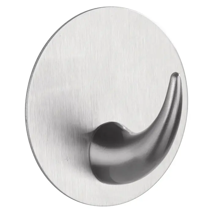Wenko Handtuchhaken Leuca - 1 Stk., Edelstahl, Edelstahl - Diagonale Ansicht