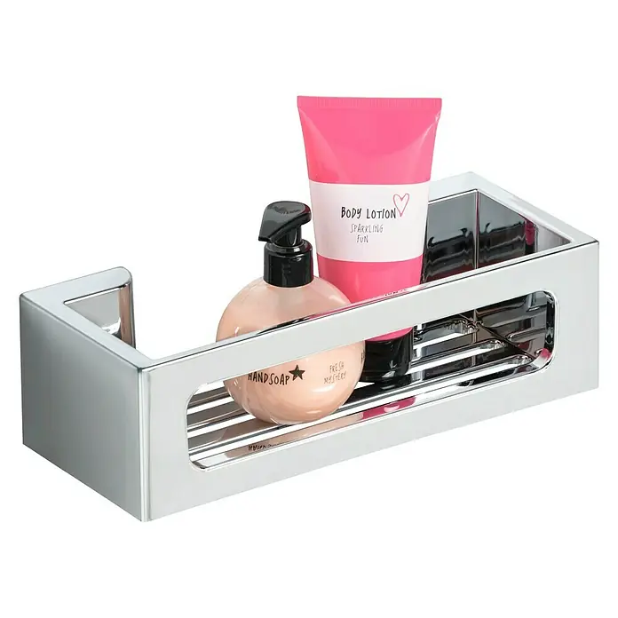 Wenko Duschkorb Power-Loc® Bralia - 12 x 30 x 8,5 cm, Chrom, Glänzend - Anwendungsbeispiel
