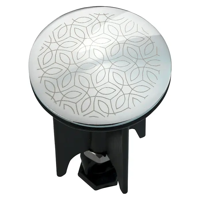 Wenko Design-Excenterstopfen Mantra - Lasergravur, Durchmesser: 3,9 cm - Diagonale Ansicht