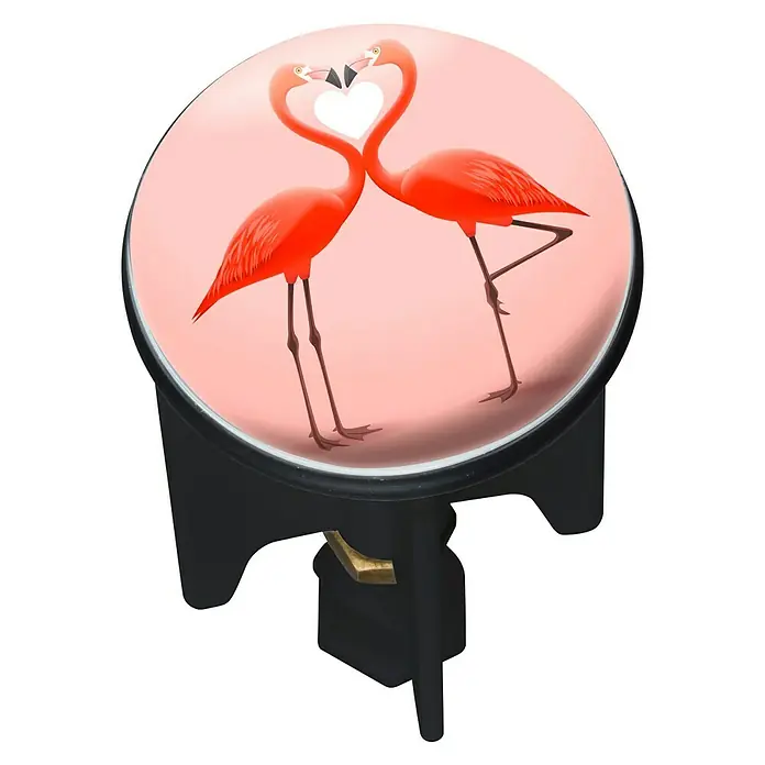 Wenko Dekorativni čep za umivaonik - Flamingo, Promjer: 3,9 cm - Dijagonalni pogled
