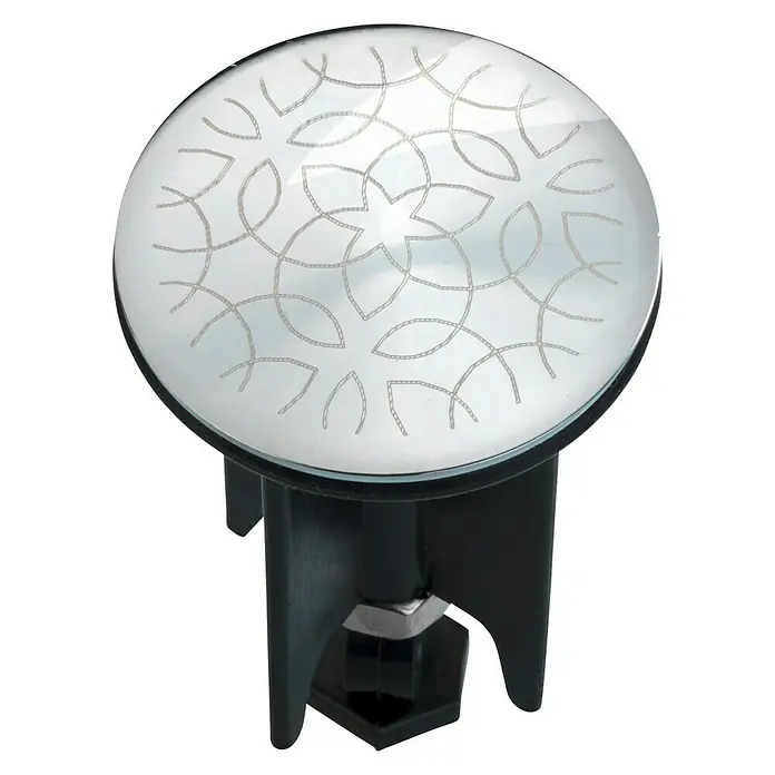 Wenko Design-Excenterstopfen Odesa - Lasergravur, Durchmesser: 3,9 cm - Diagonale Ansicht