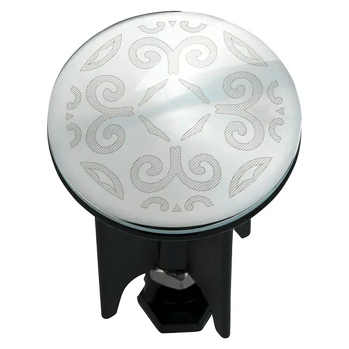 Wenko Design-Excenterstopfen Parli - Lasergravur, Durchmesser: 3,9 cm - Diagonale Ansicht