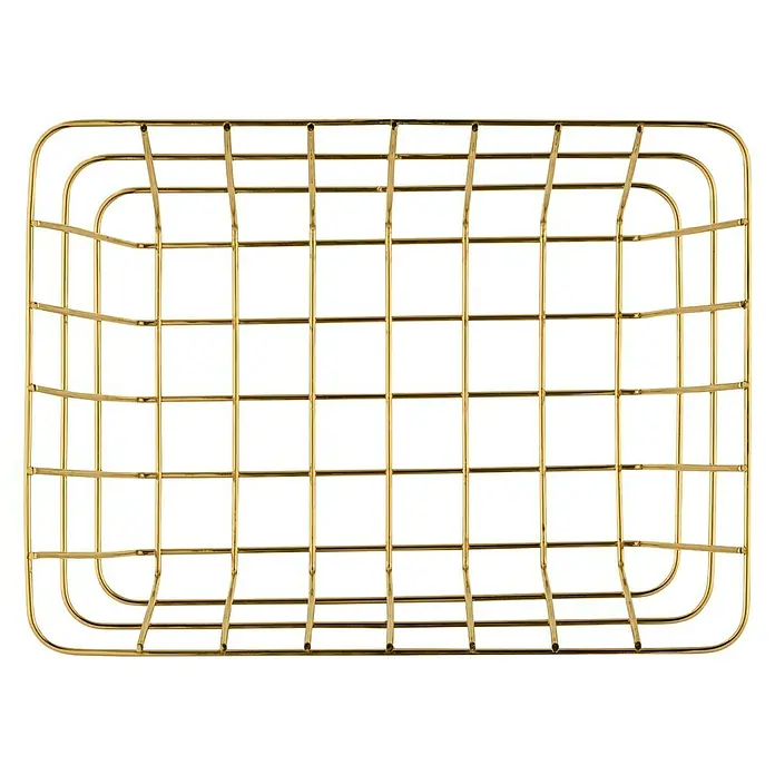 Wenko Bad-Aufbewahrungskorb Viana - L x B x H: 12 x 18 x 25 cm, Metall, Gold - Ansicht von oben