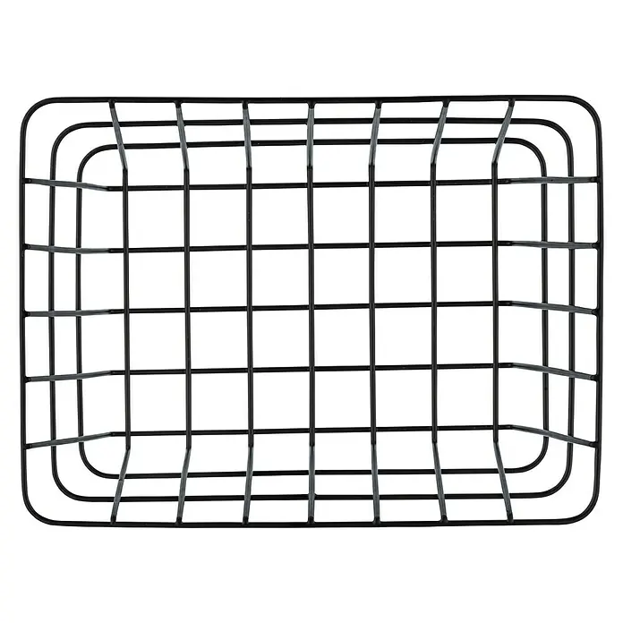 Wenko Bad-Aufbewahrungskorb Viana - L x B x H: 12 x 18 x 25 cm, Metall, Schwarz - Ansicht von oben