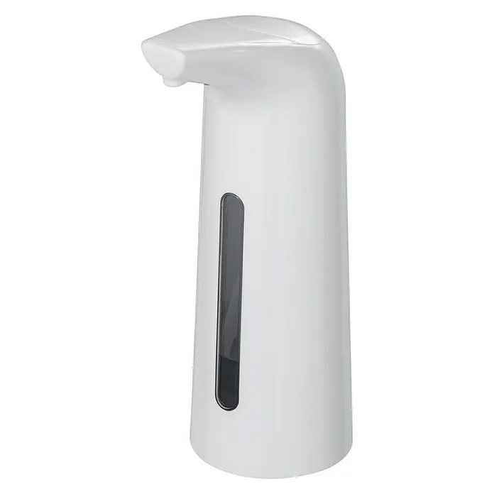 Wenko Seifen- & Lotionsspender Larino - Polystyrol, Weiß, Füllmenge: 400 ml - Diagonale Ansicht