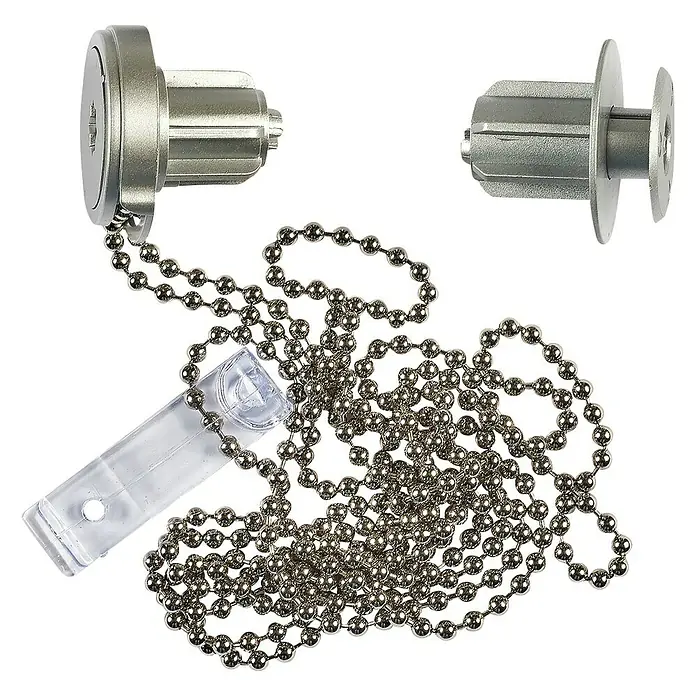 Cadena para cortina enrollable Soft&Calm - 1,5 m, Plateado, Metal - Vista frontal