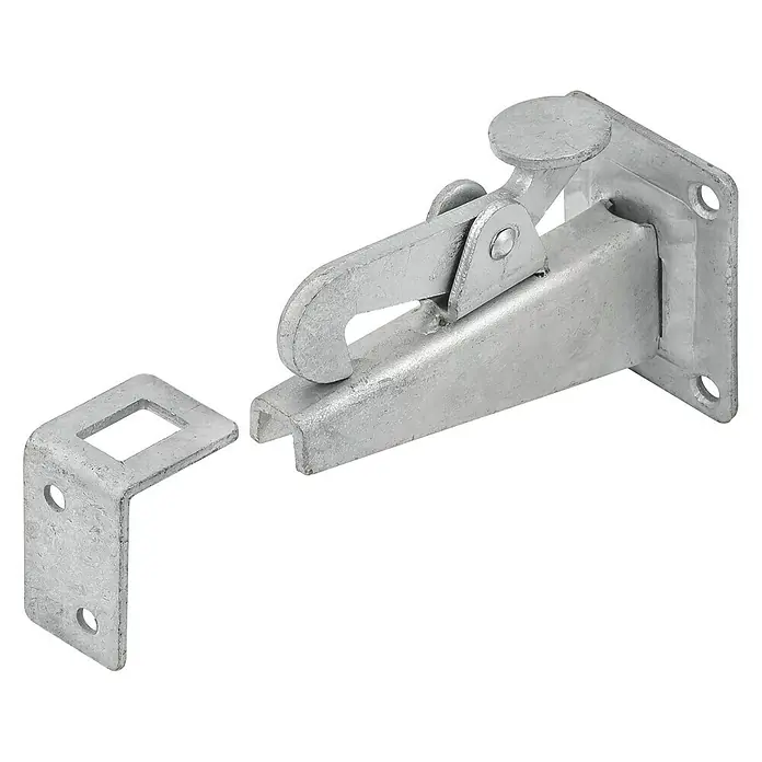 Stabilit Torfeststeller - L x B x H: 100 x 65 x 50 mm, Stahl, Wandmontage - Diagonale Ansicht