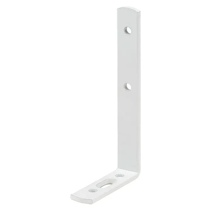 Stabilit Gardinenwinkel - L x B: 120 x 60 mm, Weiß - Diagonale Ansicht