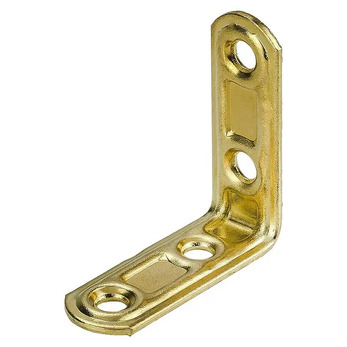 Stabilit Piconect-Winkel - L x B: 40 x 15 mm, Vermessingt - Diagonale Ansicht
