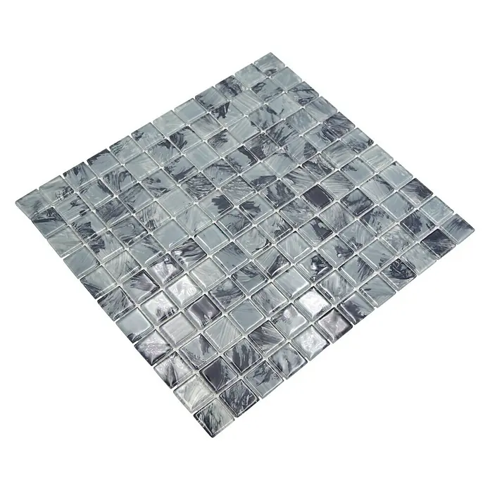 Mozaïektegel vierkant glas CM 4240 - 32,7 x 30,2 cm, Glanzend - Diagonaal zicht