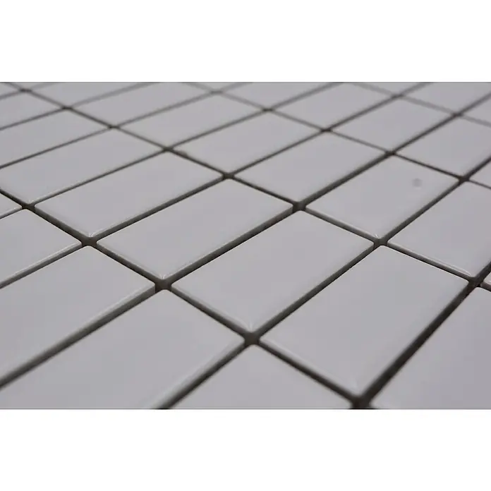 Mozaïektegel rechthoek Architecture ST 375 - 29,8 x 29,8 cm, Wit, Mat - Close-up