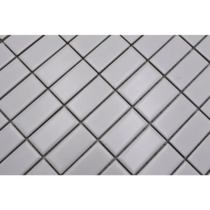 Mozaïektegel rechthoek Architecture ST 375 - 29,8 x 29,8 cm, Wit, Mat - Close-up
