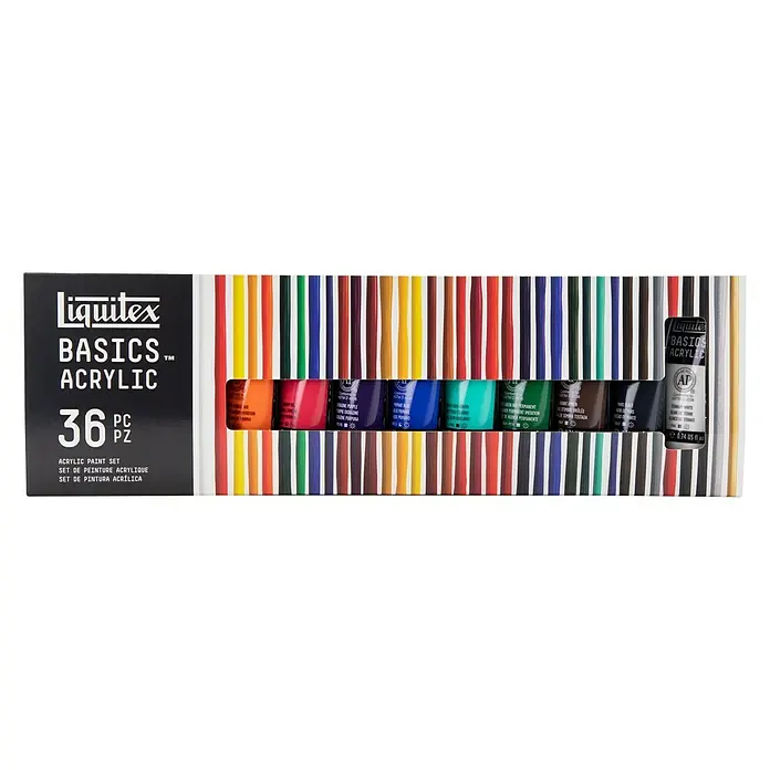 Liquitex Basics Acrylfarben-Set - 36 Stk. x 22 ml, Tube - Vorderansicht