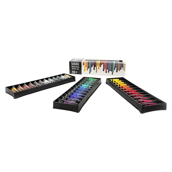 Liquitex Basics Acrylfarben-Set - 36 Stk. x 22 ml, Tube - Vorderansicht