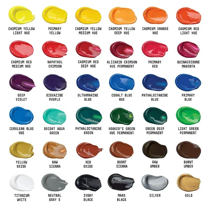 Liquitex Basics Acrylfarben-Set - 36 Stk. x 22 ml, Tube
