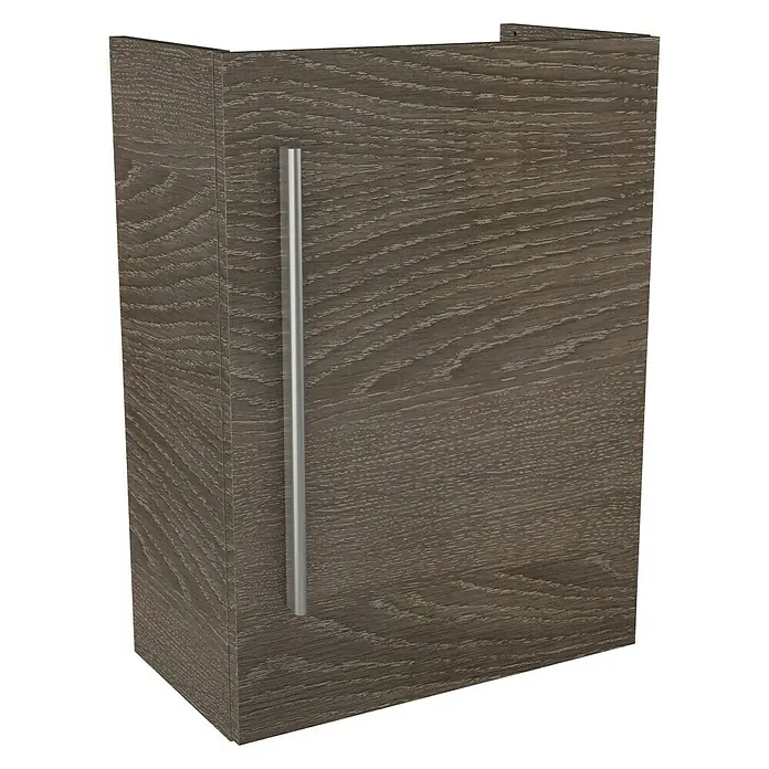 Camargue Stella K welcome Waschtischunterschrank - 44 x 24,3 x 60 cm, Eiche Maron, Matt - Diagonale Ansicht
