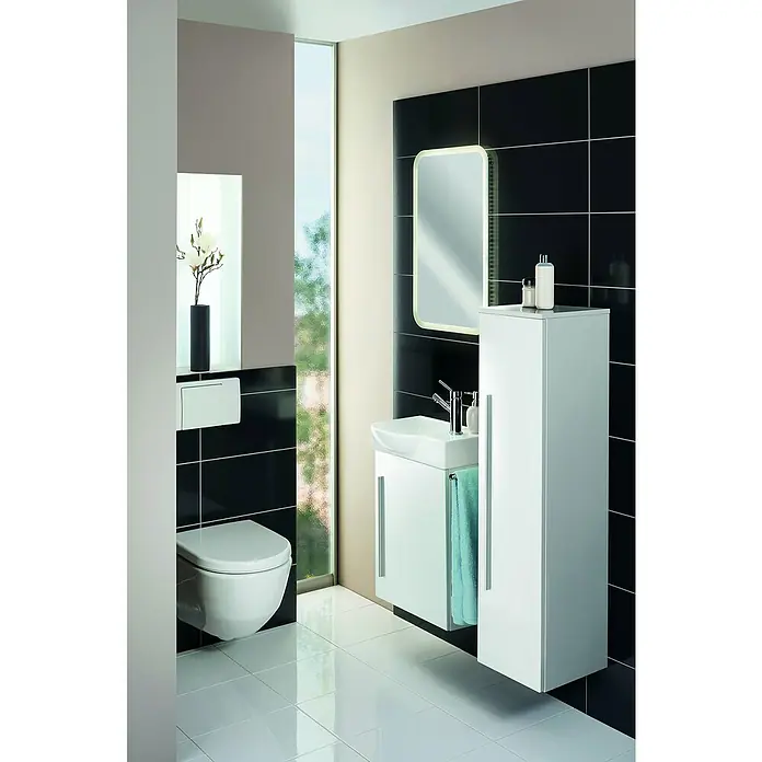 Camargue Stella K welcome Wastafelonderkast - 44 x 24,3 x 60 cm, Wit, Hoogglans - Sfeeropname