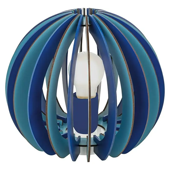 Eglo Tafellamp Fabella - 42 W, Blauw, E27 - Vooraanzicht