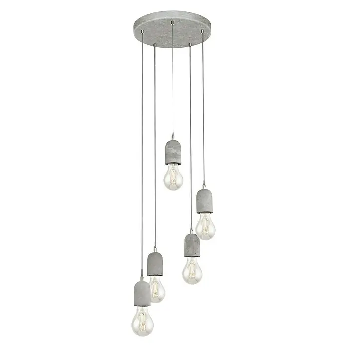 Eglo Hanglamp Silvares - 300 W, Grijs, E27 - Vooraanzicht