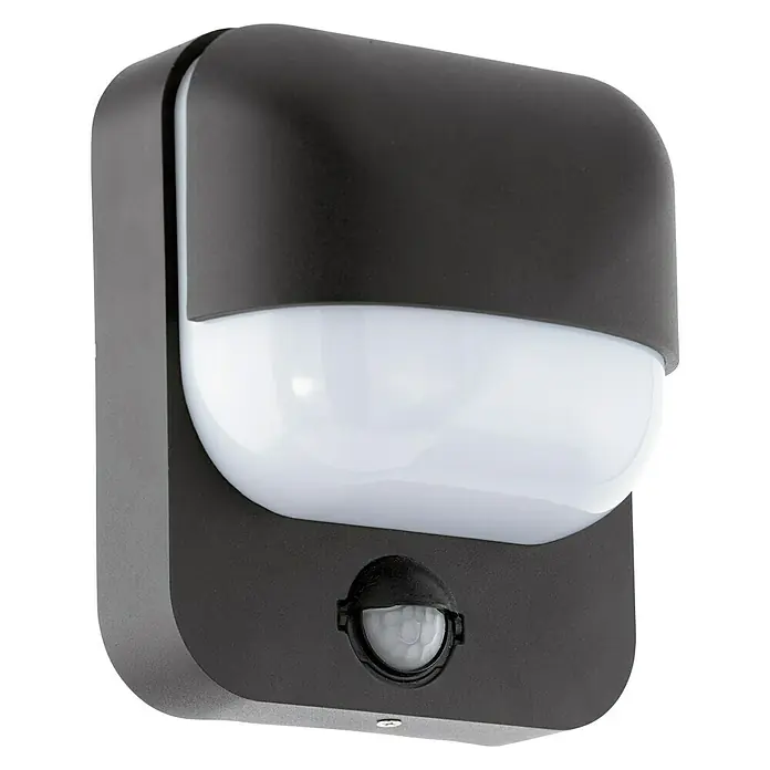 Eglo LED sensor buitenlamp Trabada 1 - 40 W, Zwart, Wit - Diagonaal zicht