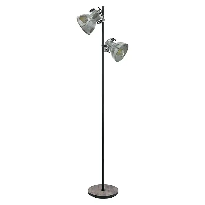 Eglo Staande lamp Barnstaple - 80 W, Hoogte: 158 cm, Zilver, Bruin, E27 - Vooraanzicht