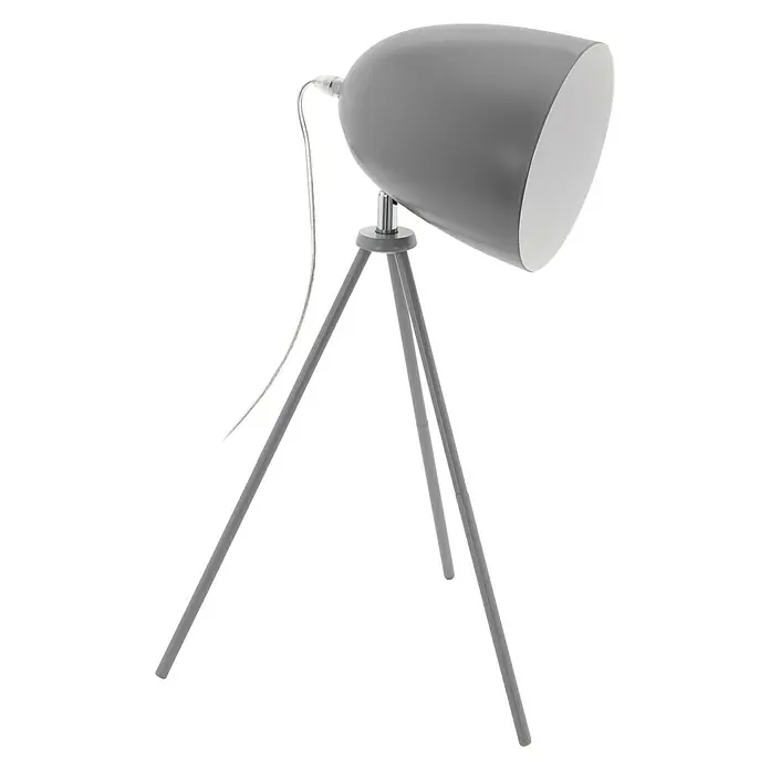 Eglo Tafellamp Dundee - 60 W, l x b x h: 29 x 29 x 44 cm, Grijs, E27 - Diagonaal zicht