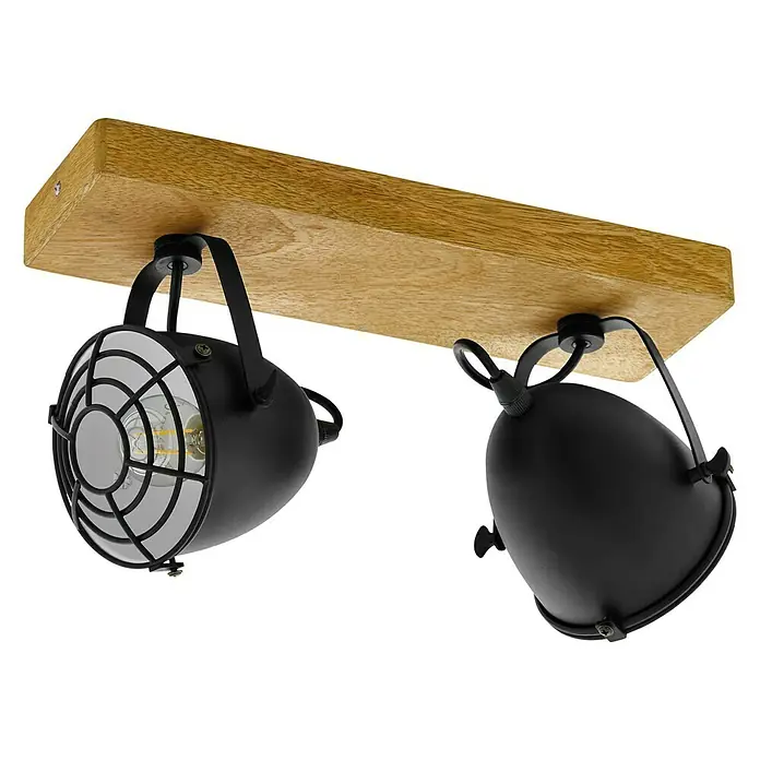 Eglo Plafondspot Gatebeck - 40 W, Zwart, l x b x h: 36 x 11 x 20,5 cm - Diagonaal zicht