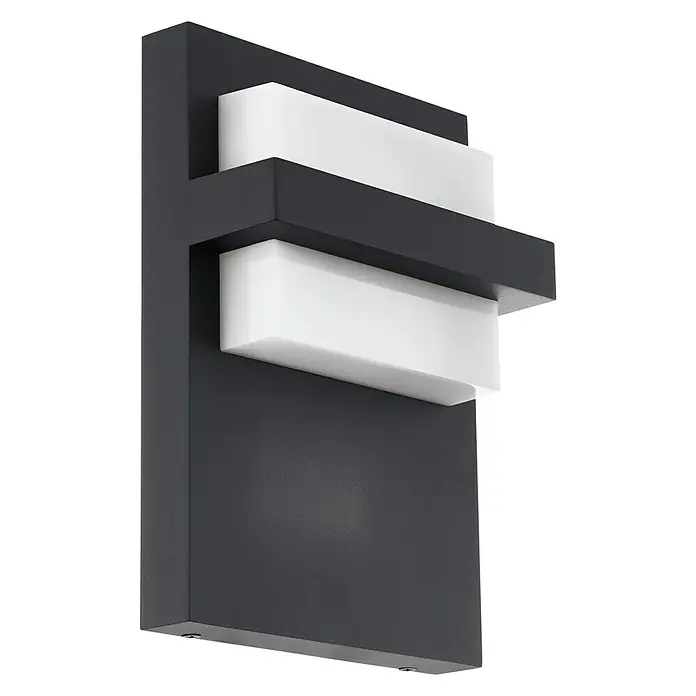 Eglo Led-wandlamp voor buiten Culpina - 10 W, Antraciet, Wit, IP44 - Diagonaal zicht