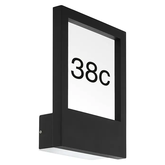 Eglo Wandlamp voor buiten Monteros - 28 W, 25 x 9,5 x 33,5 cm, Antraciet, Wit, IP44 - Diagonaal zicht