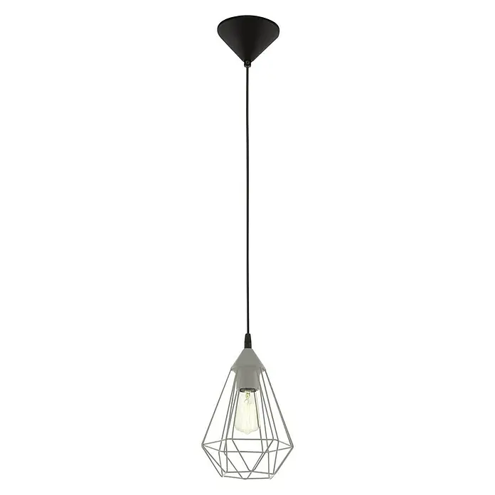 Eglo Hanglamp Tarbes - 60 W, Grijs, E27 - Vooraanzicht