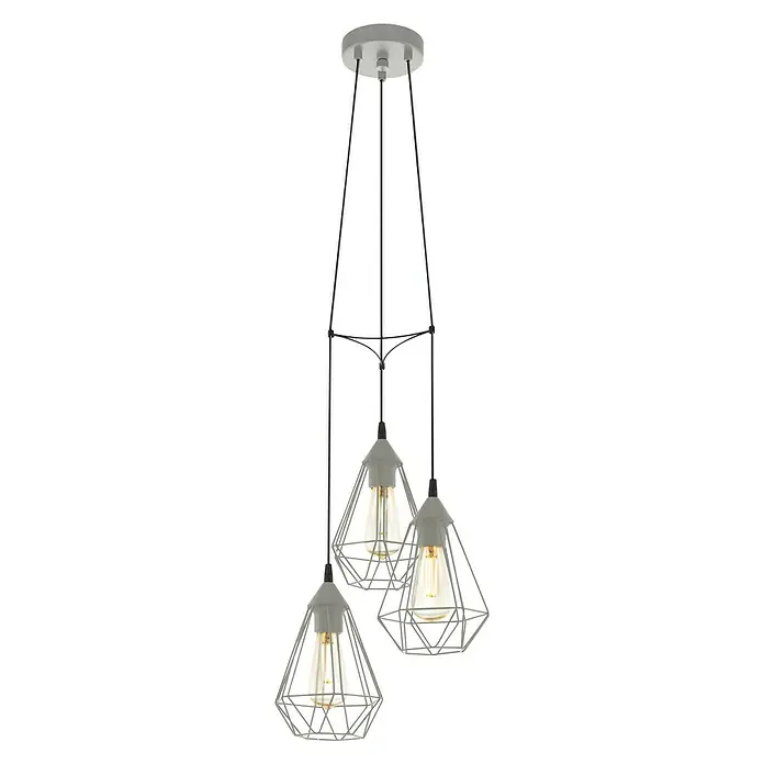 Eglo Hanglamp Tarbes - 60 W, Grijs, Grijs, E27 - Vooraanzicht