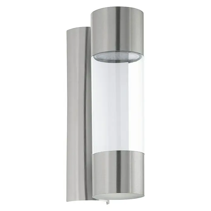 Eglo Led-wandlamp voor buiten Robledo - 7,4 W, 7,5 x 12 x 26 cm, Roestvrij staal, Wit, IP44 - Diagonaal zicht