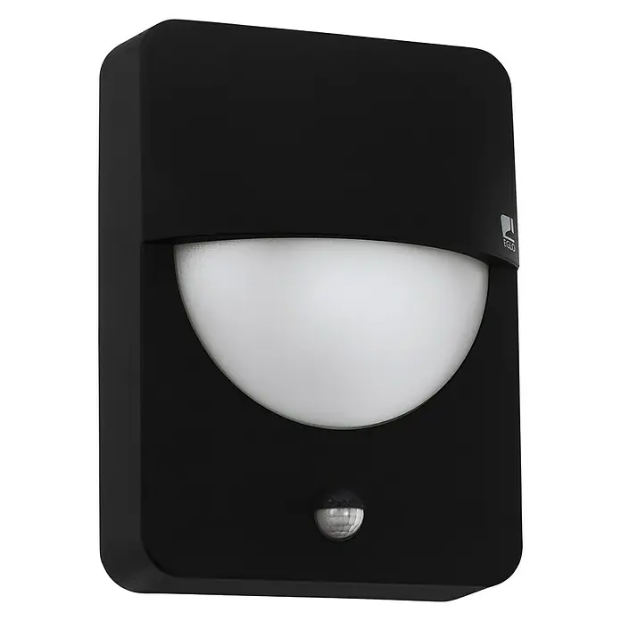 Eglo Buitenwandlamp met sensor Salvanesco - 28 W, Zwart, Wit, IP44 - Diagonaal zicht